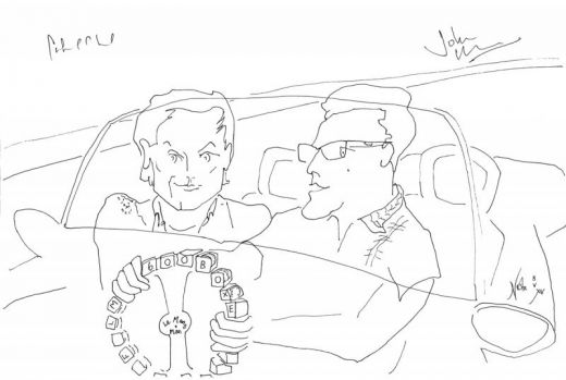 Talent Talk: Steve McQueen: The Mans and Le Mans, 18.05.15 sketch by Nesta